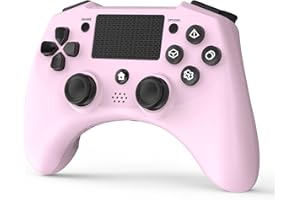 DYONDER Controller wireless compatibile per PS4/Slim/Pro/PC con sensore di movimento a 6 assi, controller PS4 per bambini, ragazze. Figlie. e Adulti (ROSA)