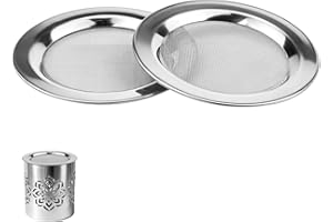 XZMCAT 2 Stück Räuchersieb Edelstahl Ø10 cm, Siebe für Duftlampen Edelstahlsieb, Hitzebeständiges & Feinmaschiges Räuchersieb, für Räucherstövchen, öLbrenner