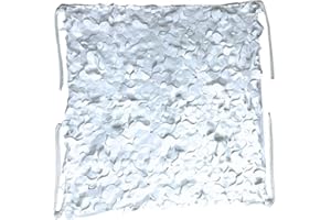 LE FILET DE CAMOUFLAGE Red de camuflaje militar reforzada Blanco/Nieve | Alta gama | Protección solar y vela de sombreado anti-UV | Ideal para terraza pérgola jardín cortina decorativa resistente duradera 3x4 3x5 4x4 4 4