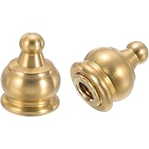 thumbnail image 2 of Uxcell 33 X 16mm Lamp Finials Caps Knob, Solid Lamp Shade Top Decoration Screw Cap Nuts Rose Gold Tone 4 Set 2 of 13