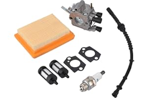 Cancanle Kit de carburateur avec joint, filtre à air, tuyau de carburant adapté pour STIHL FS350 FS300 FS250 FS120 FS200 R FS020 FS202 Débroussailleuse