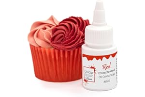 Colour Splash Oil Based Food Colour | Red | Vibrant Edible Colour For Baking, Colours Buttercream, Cake Mix, Chocolate - 30ml