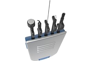 EZY DOSE 5-in-1 Hearing Aid Everyday Cleaning Tools, Small Kit for Home or Travel, for Easy, Black, Easy to Use, 5 Piece Set, BPA Free