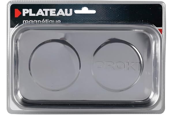 OROK 643492 Plateau Magnétique Rectangulaire (aimanté), Accessoires Indispensable pour Conserver Vos vis, écrous, Outils et boulons au Sec et Surtout pour ne Pas Les Perdre, NC