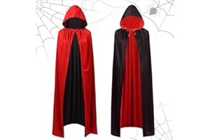 LGZIN Capa con Capucha de Halloween, Disfraz de Halloween para Mujeres Hombres, Capa de Vampiro de Halloween, Cosplay de Halloween de Bruja Vampiro Carnaval Navidad Fiesta Disfraces