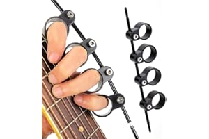 ZORVYN Amplificatore regolabile, eccentrico per chitarra, ginnico per dita, di velocità, accessori, trainer adatto ai principianti (Grande dimensione, gamma regolabile) (Nero)