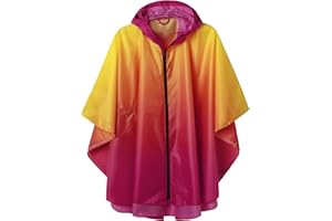 LINENLUX SaphiRose Rain Poncho Jacket Coat Hooded for Adults with Pockets