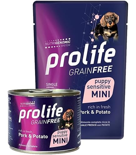 Prolife Dog Sensitive Adult Coniglio E Patate - 10 Bustine Da 100 Gr Per Cani Piccoli Sensibili - Foto 3