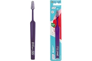 ‎TEPE TePe Select Toothbrush, Extra Soft, Purple, 1pc, easy plaque removal with tapered brush heads, extra soft bristle toothbrush for gentle cleaning