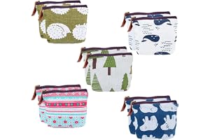 Rebanky Mini plånbok väska liten väska med dragkedja kanvas liten väska mini plånbok dam tyg liten väska, Mångfärgad, A, barn