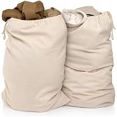 Laundry bag, 2 sets, 50x75cm, made of 100% cotton | Extra Large Laundry Bag Heavy Duty Durable Travel Clothes Picker Reusable