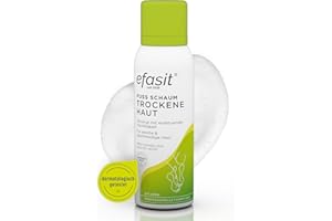 ‎EFASIT efasit Fußschaum Trockene Haut - intensive Feuchtigkeit dank Fußcreme mit 10% Urea und Allantoin für trockene Füße, Diabetiker geeignet, zieht schnell ein, 125 ml