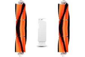UPUPDAY Cepillo Principal Recambios para Xiaomi Roborock S5 S50 S51 S55 S5 Max S6 S60 S65 S6 Max S6 Pure S6 MaxV, Cepillo Principal de Repuesto para Xiaomi Roborock Aspirador 2pcs