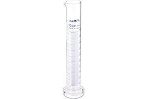 ARKA Aquatics SWHC - Probeta medidora (500 ml, para acuarios de Agua Salada y Dulce, Vidrio de borosilicato 3.3, también Adecuado para Laboratorio, Talla única, 380 g)