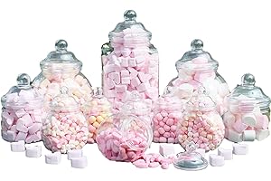 ARDOUR VAN Barattoli in plastica per feste, dimensioni varie; ogni barattolo viene fornito in dotazione col relativo coperchio, confezione da 12 pezzi