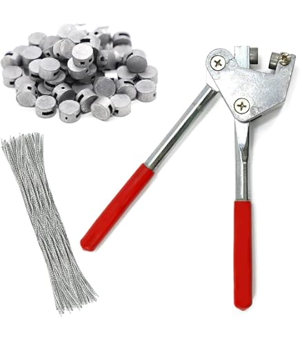 Security Sealing Pliers Set With 20 Lead Rings & Wires - Stainless Steel Tool For 8-10mm Seals - View #8