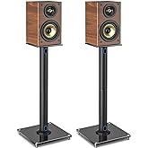 Rfiver 68cm Surround Universal Standing Speaker Stand, Satellite and Bookshelf Speaker Stand with Cable Management, 10kg Surr