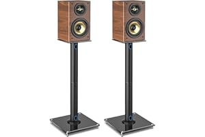 RFIVER Zestaw 2 głośników stojak na głośniki stojak podłogowy do satelitów o obciążeniu do 10 kg (SK1001)