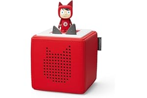 tonies Toniebox Wireless Musical Storybox Starter Set, including 1 Creative, Red