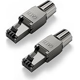 VCELINK RJ45 Cat 7 Cat6a Shielded Connector, Tool-Free RJ45 Plug with LSA | Cat 7, Shielded RJ45 Modular Connectors for High