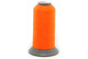 NTS Nähtechnik 1000m Nähgarn, Ledergarn 40 N, Farbauswahl, Filament Garn für Leder (Orange luminescent)