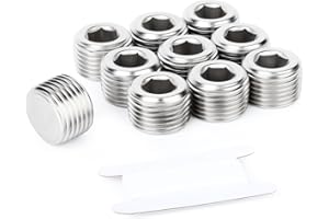 TAISHER 5 pezzi 304 acciaio inox filettatura interna esagonale tubo spina raccordo 1/2" BSP maschio, per acqua Oill aria gas