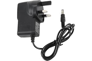 TEDBED 9V1A Power Supply Adapter Guitar Pedal Power Supply, DC Center Tip Negative Sleeve Positive Power Source Charging Adapter Wall Charger Plug for Bass Guitar MultiEffects Pedal Stompbox Noise Reduction