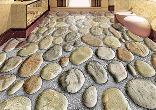 Preisvergleich Produktbild Lqwx 3D-Bodenbeläge Tapeten Custom Pvc Selbstklebend Tapeten Cobblestone 3D Bodenfliesen Hintergrundbilder Für Wohnzimmer 3D-Etagen 430 Cmx 300 Cm