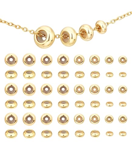 Perline Distanziatori In Ottone Oro - 100PCS 6x4mm, Foro 3mm, Per Bijoux Fai Da Te - Foto 8