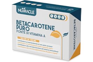 Nutracle Betacarotene 160 compresse | Integratore di Beta-Carotene e Rame per Abbronzatura Forte | Sostegno per la Vista Alta Concentrazione di Pro Vitamina A