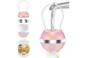 HOVCEH Bath Ball Filter, 8 Stages Bath Ball Filter-Bathtub Water Filter, Bathtub Tap Water Filter for Bathtub Water Softer Purifier Removes Contaminants Chlorine Fluoride Water Filter System (Pink)