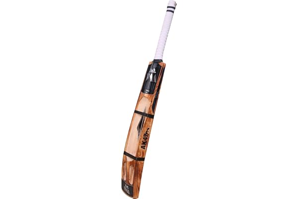 Willow Master AK-47 Hard Tennis Cricket Bat Lightweight Kashmir Willow Bat for Tennis Ball Full Size Power Scoop Ideal for Kids, Youth & Adults Street & Practice Cricket
