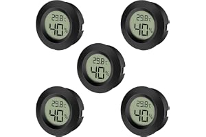EEEKit Mini Hygrometer Termometer, 5-pack Små Hygrometrar, Digital Luftfuktighetsmätare Temperaturmätare för Källare Växthus