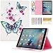 Produktbild iPad Pro 10.5 Hülle, Dteck(TM) Ständer Hülle mit Kartenschlitz Cartoon Nette Schutzhülle Kunstleder Smart Cover Brieftasche für Apple iPad Pro 10.5 Inch 2017 Released, Grüne Schmetterling