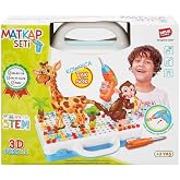 URT014-001 Birlik, 3D Eğitici Matkap Seti Hayvanlar &Ouml;zel Fiyatlı &Uuml;r&uuml;n