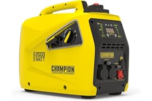 Champion Power Equipment 82001i-E 2000 Watt Petrol Portable Inverter Generator - 80cc Engine - 11 Hours Runtime - True Sine Wave, EZ Start, Fuel Fill Assist LED, Stackable Design