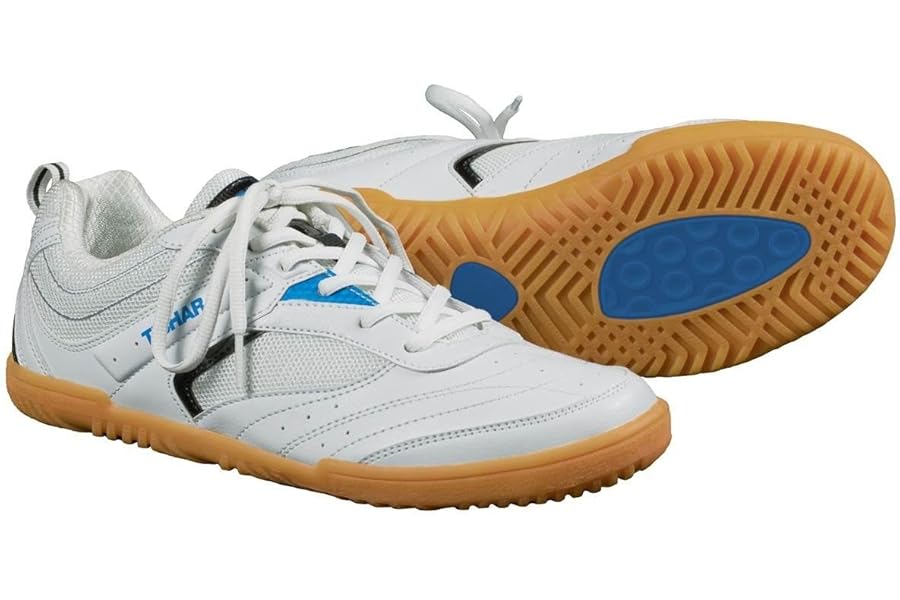 Tibhar Progress Soft Table Tennis Shoe - White/Blue/Black