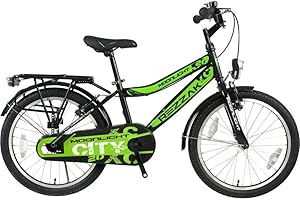 Rezzak 20 Zoll Kinderfahrrad Jungen Fahrrad 20 Zoll Rücktrittbremse RH 33 Schwarz Grün NEU-041