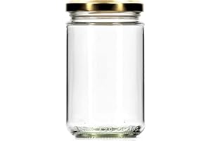 FERRAMENTA BONIFAZIO (120 pezzi da 314 ml Barattoli in vetro da 314 ml per la conservazione in confezione da 120 pezzi con TAPPO ORO per marmellata, peperoncino, pesto e non solo