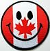 Produktbild Aufnäher Smiley Happy Face Patches Cannada Flag Patches Embroidered Iron on Patch