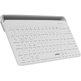 Everest KB-BT66 Beyaz 2.4G+BT1+BT2 &uuml;&ccedil;&uuml; bir arada 3 in 1 Q Kablosuz klavye
