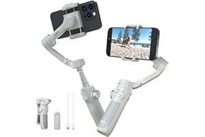 FeiyuTech [Oficial VB4 - Cardán estabilizador de teléfono móvil con estabilización de 3 Ejes, cardán vlog para carretes, vídeos de Youtube y TikTok, Barra de extensión integrada