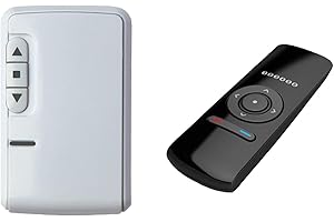 KOOMANDO Hiland - Kit universal control 220 V para control de persiana y cortinas con mando a distancia multicanal para controlar hasta 6 centralitas y botones manuales integrados