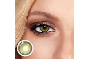 Bio-essence Pack Lentillas de Hidrogel blandas 1 par Lentes de contacto color verde sin graduación. Duración: 12 meses. Incluye de regalo estuche y 10ml de solución Verde Intuición