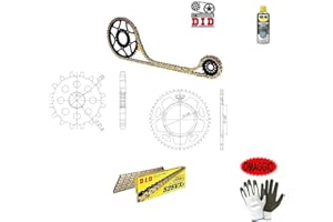 FARBROTHERSONLINE Compatible avec Suzuki DL A V Strom ABS (B1121/C7111) 650 2012-2016 KIT CHAÎNE PIGNON PIGNON pour Transmission Moto DID 525VX3 LUN 120 / Liens, PIGNON Acier P525-Z47, PIGNON P525-Z15 SPÉCIFIQUE