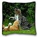 Produktbild Dekorative Baumwollleinen, quadratisch Tiere Katzen Black Ginger Armbanduhr Korb 45,7 x 45,7 cm Zwei Seite, Polyester-Mischgewebe, Pattern 8, European