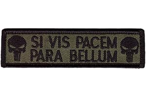 Titan One Europe - Tactical Si Vis Pacem para Bellum Skull Parche Tactico Militar (Camo Verde)