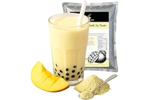 BUBBLE TEA HOUSE CO. Bubble Tea Powder (1 kg) - Make Bubble Tea at Home - Ideal for Frappes, Coffee, Boba Tea, Milkshakes - Gluten Free, Halal Certified (Mango)