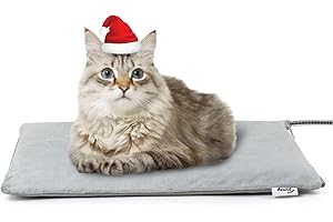 Toozey Tappeto Riscaldante Cani e Gatti Esterno con Copertura Impermeabile e Tubo Anti-Morso, Controllo Temperatura Automatica per Neonato, in Gravidanza, Vecchi, Articolazioni Ferite Animali, 40X50cm