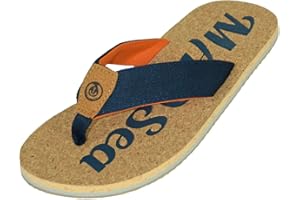 MADSea Damskie męskie japonki Nature japonki o wyglądzie korka granatowe pomarańczowe, rozmiar: 46 EU